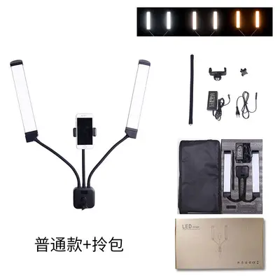Dual-Arm Live Streaming Light Dual-Head Dual Color Temperature Fill Light Eyebrow Embroidery Beauty Makeup Portable LED Streamer Professional Photography Light - 8