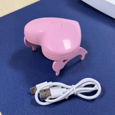 Herzförmige USB-tragbare Nagel-UV-Lampe, 5 LEDs, schnelle Trocknung