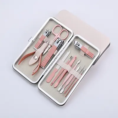 Siyah Ayna Tırnak Makası 18 parçalı Set Tırnak Makası Güzellik Manikür Araçları Tırnak Makası Pedikür Makas Seti - 12