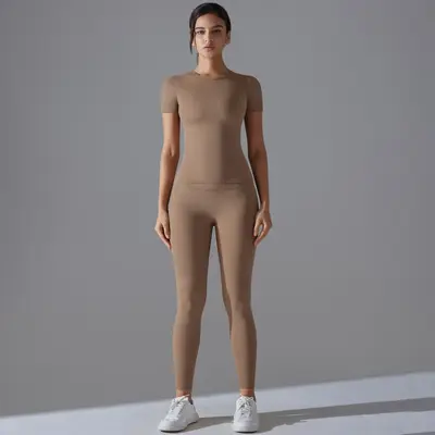 Kadın Yoga Taytı, Yüksek Elastik Nefes Alabilen Spor Kıyafeti - 8