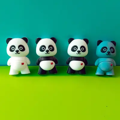Panda-Cartoon Kinder-Trainingsessstäbchen für Anfänger