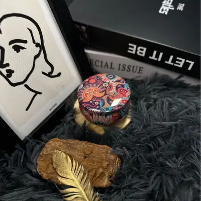 Kreative Trockenblumen-Duftkerze mit Raumduft und Geschenkbox, Rose