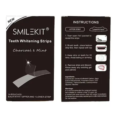 Bamboo Charcoal Teeth Whitening Strips with Activated Charcoal - 6