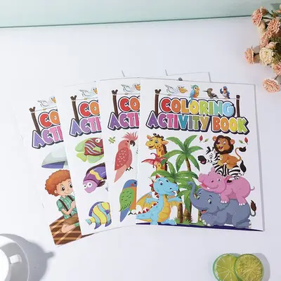 Children's Animal Coloring Book, Cartoon Activity Book with Simple Drawings - 1
