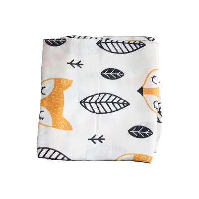 Digital Print Custom Design Muslin Double Layer Gauze Blanket Baby Printed Swaddle Wrap Newborn Receiving Blanket