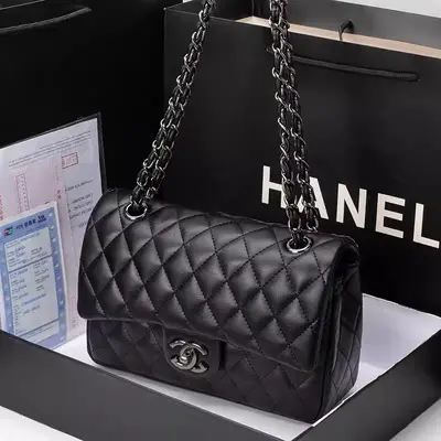 Original Hongkong-Counter 2026 neue Modelle echte Leder CF Kettentasche, Kleine-Duft-Stil Umhängetasche, Schultertasche mit Schrägriemen, modisch vielseitiges Modell