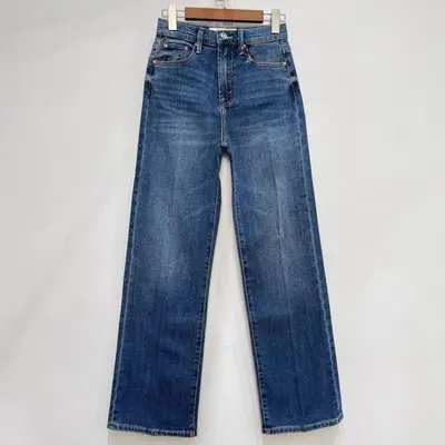 Early Spring Euro-American Alice Mo High-Waisted Loose Daddy Jeans, Straight-Leg Wide-Leg Denim Trousers for Women, Suitable for All Leg Shapes
