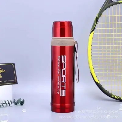 Edelstahl-Thermosflasche mit Geschosskopf-Design, großes Fassungsvermögen, tragbar für Out - 10