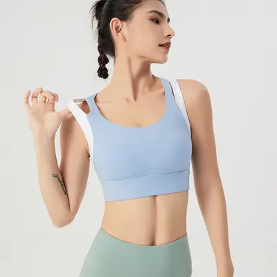 Women's Running Sports Bra, Shockproof, One-Piece, Plus Size