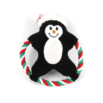 Peluş Sesli Noel Temalı Köpek Oyuncağı - 8