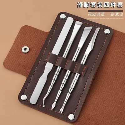 Factory Direct Sale Professional Pedicure Knife Foot Grinding Tool Dead Skin Remover Fork Callus Pedicure Home Nail Groove Scraper Set