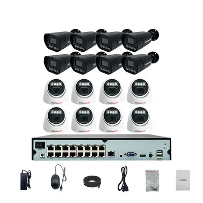 POE security camera 16-set 8 megapixel 4K high resolution night vision recording indoor home monitor camera - 9