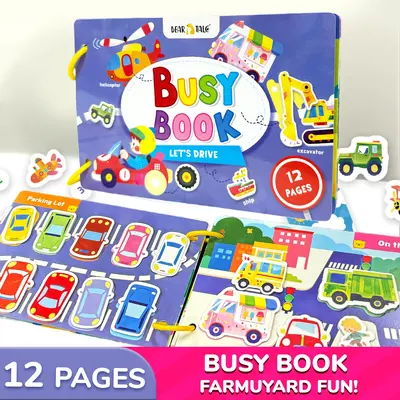 Quiet Book Busy Book, Multi-Theme Children's Activity Book - 10