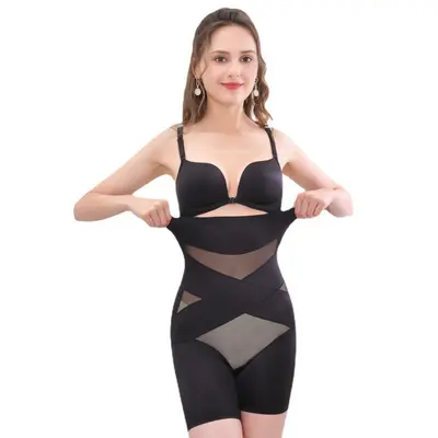 Übergröße Bauchkontroll-Korsett-Slip mit hoher Taille, atmungsaktiv
