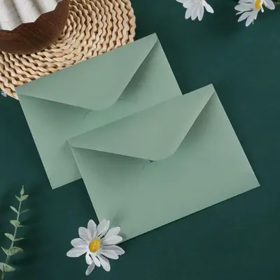 Retro Kraft Paper Envelopes, White, Multiple Sizes, for Cards and Letters - 11