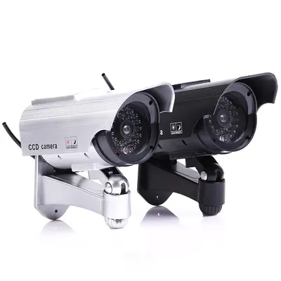 Solar-Powered Simulated Surveillance Dummy Camera