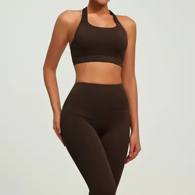 Yoga kıyafet takımı, dar kesim, anti-şok, kalça kaldırıcı - 8
