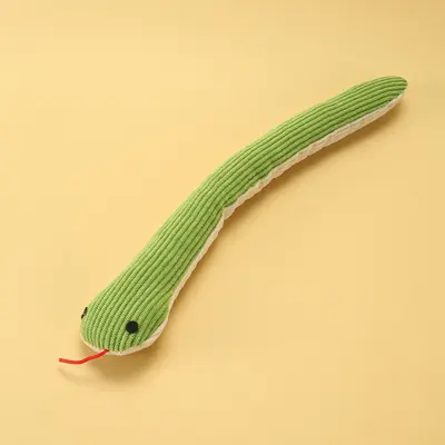 Head-Shaking Snake Dog Chew Toy with Squeaker, Boredom-Relieving Pet Toy - 6