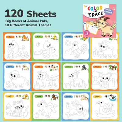 Malbuch-Set mit 10 Büchern für Kinder von 3 bis 6 Jahren - 4