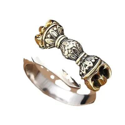 Chiba King Kong 925 silver men's ring, adjustable