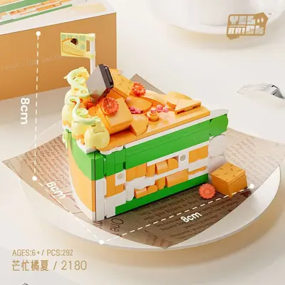 Brick Birthday Cake Building Blocks, Lego Compatible, for Girls - 8