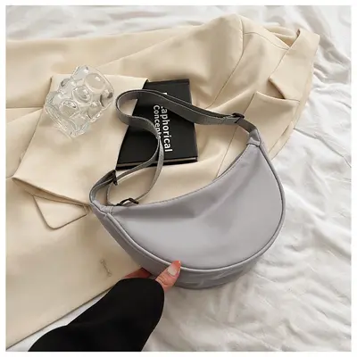 Kadınlar için naylon crossbody çanta 2024 yeni moda hamur tatlısı çanta hafif spor tarzı küçük omuz çantası koltuk altı omuz çantası Çantalar - 12
