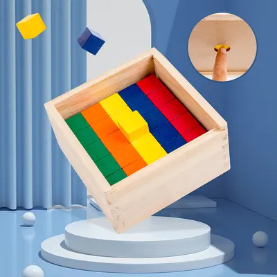 Logical Thinking Wooden Block Puzzle, Rubik's Cube Matching, Educational Toy - 3