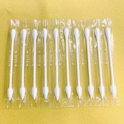 Disposable Cosmetic Cotton Swabs, Individually Packed, Double-Tipped