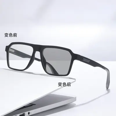 Photochromic Myopia Glasses Frame, Spring Hinges, Anti-Blue Light, Anti-Slip - 8