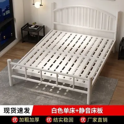 Black Iron Bed Frame Extra Thick Single and Double Size Bedroom Bed - 10