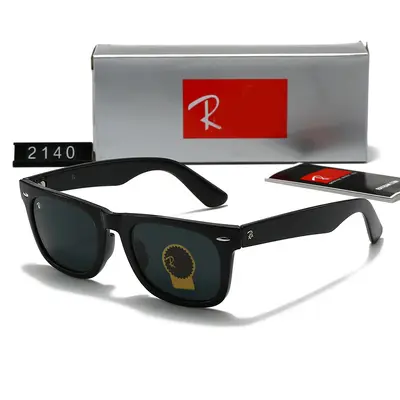 Glass Lens Square Frame Sunglasses Model 2140