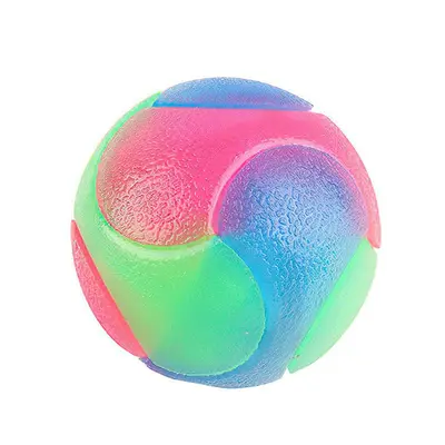 Light-Up Dog Ball Flexible Glow-in-the-Dark Interactive Toy - 6
