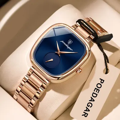 POEDAGAR Women's Watch Model 783, Steel Band, Waterproof, Quartz - 9