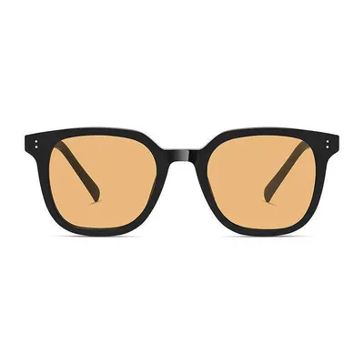 Unisex Retro-Sonnenbrille in Braun und Hellblau - 6