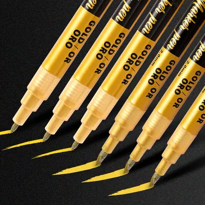 Altın ve gümüş su bazlı boya kalemi 550, DIY sanat kalemi
