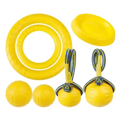 EVA Dog Toy Set with Floating Frisbee and Tug Ring - 6