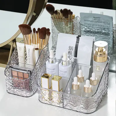 Acryl Kosmetik-Aufbewahrungsbox mit Wasserwellen-Muster - 2