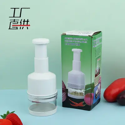 Paslanmaz çelik el basmalı sebze doğrayıcı sarımsak kıyıcı - 8