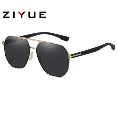 Herren-Polarisationssonnenbrille, Pilotenform, UV400-Schutz, Nylonrahmen - 9