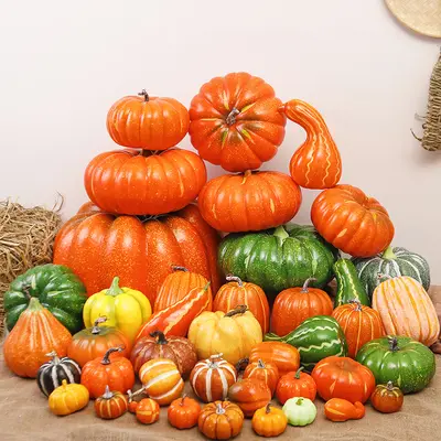 Artificial Pumpkin Model for Halloween and Harvest Festival Decoration