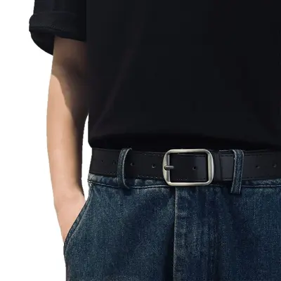 Women's belt 2025 denim pants student black versatile loose fit men's belt artistic retro needle buckle belt