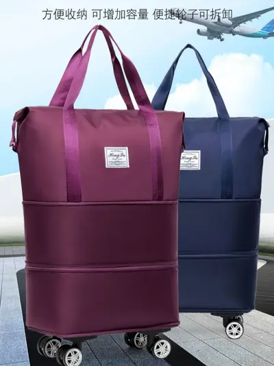 Grenzüberschreitende Reisetasche mit großem Fassungsvermögen, Nasswäsche-Trockenwäsche-Trennung, 360°-Rollen, Aufbewahrungstasche mit Erweiterung, Geschäftsreise- und Umstands-Reisegepäck - 2