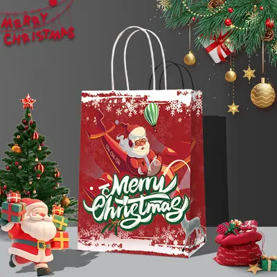 Neujahrs-Kraftpapier-Geschenktasche, Überraschungspaket - 8