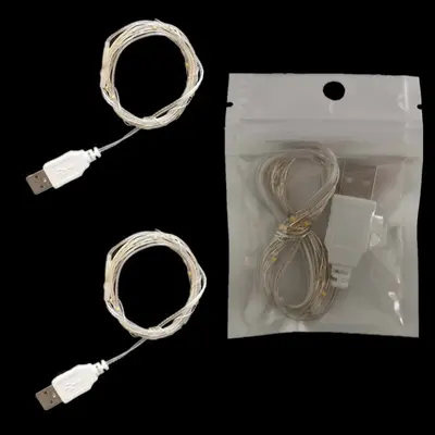USB bakır tel lamba LED bakır tel dize ışık 2 m 20 ışıklar yurt yatak odası internet ünlü renkli yıldız ışığı bakır tel dize ışık