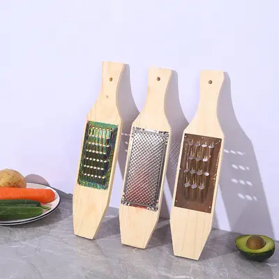 L Home Kitchen No. 14 Sebzeleri, Patatesleri ve Turpları Parçalamak ve Kesmek için Kalınlaştırılmış Bakır Bıçaklı Paslanmaz Çelik Rende.