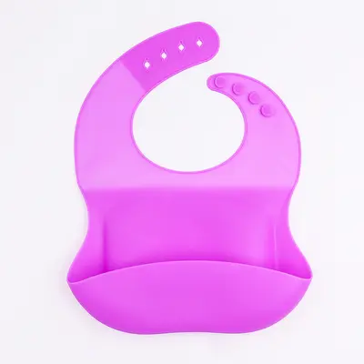 Silikon-Esslätzchen für Babys, Lebensmittelqualität, Silikon-Sabberlätzchen für Babys, einfarbig, leicht zu reinigen, Kinderlätzchen aus Silikon - 9