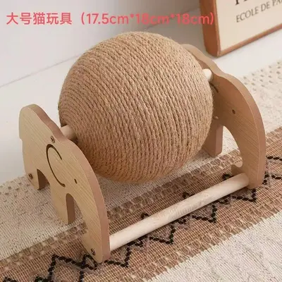Sisal Rope Cat Scratching Ball, Upright, Wear-Resistant Cat Toy - 8