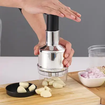 German-Style Kitchen Magic Garlic Press 304 Stainless Steel Black Technology Garlic Mincer Garlic Paste Tool Garlic Crusher