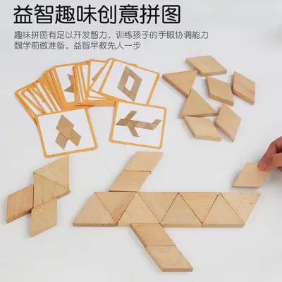 Wooden Thinking Block Puzzle, Geometric Logic and Spatial Intelligence Toy