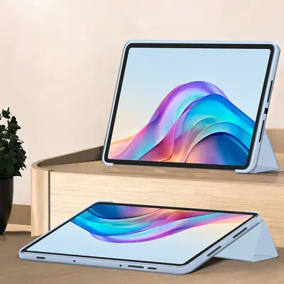 Tri-fold TPU Soft Shell Protective Case for Tecno Megapad Pro LTE 12-inch T1201 Tablet, Compatible with Transsion Tablets